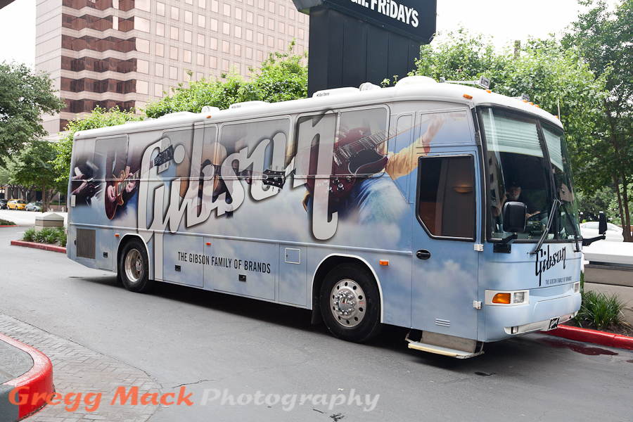 Gibson Guitar Bus - Radisson Hotel Lobby - 111 East Cesar Chavez St.